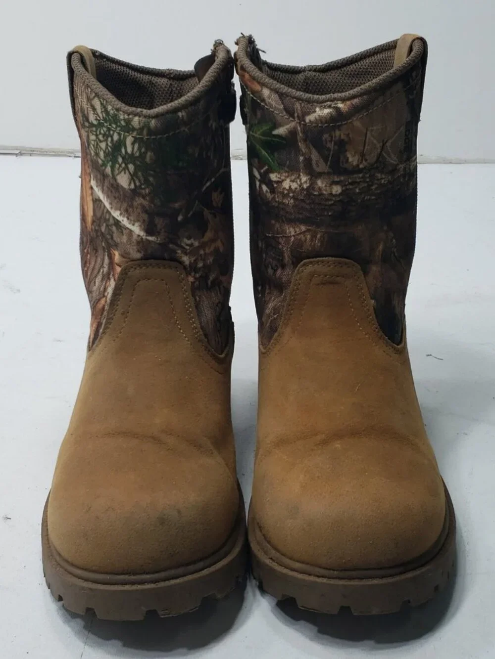 Magellan Outdoors Youth 5D Realtree Camo Pull-On  Hunting Boots Brown Waterproof